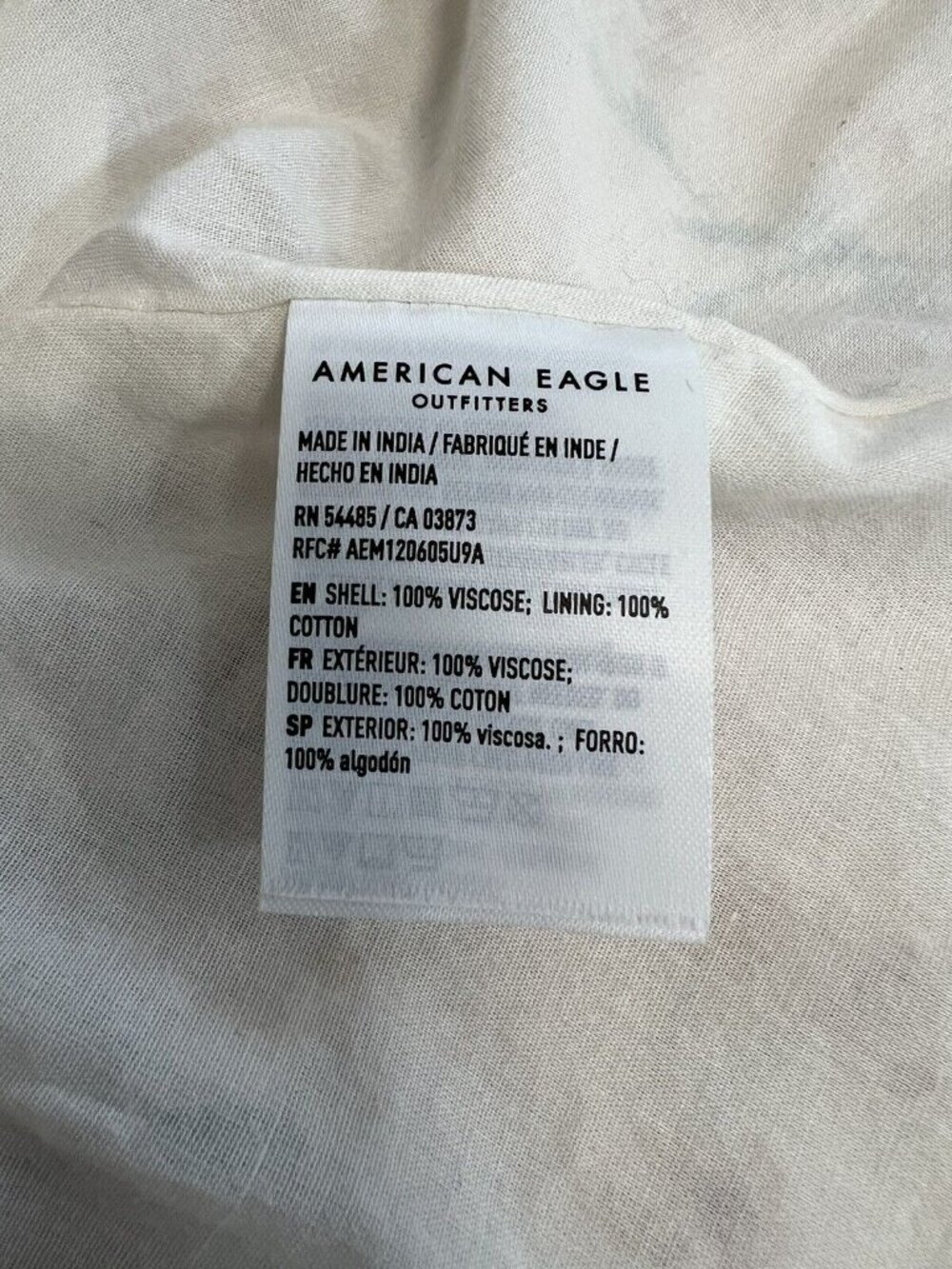 American Eagle Womens Floral Mini Skirt~Size Tag Missing~Ivory Romantic L9 05 - Picture 6 of 8
